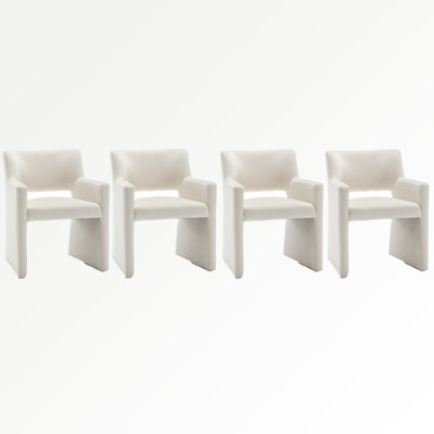 Chaise rembourrée en velours Hambrook