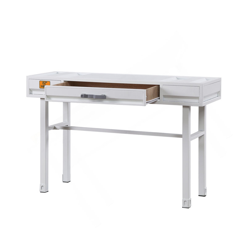Cargo White Finish Vanity Desk, White