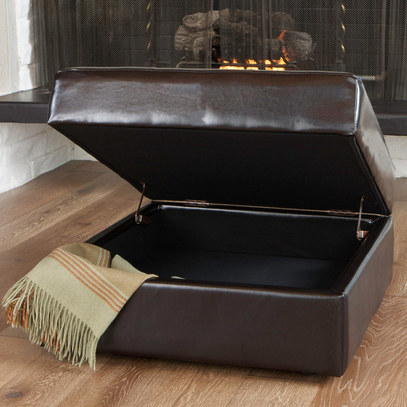 30.5" Tufted Square Storage Ottoman