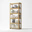 Bibliothèque de présentation moderne à 5 niveaux avec vitrine en acrylique à 5 niveaux et porte à bascule pour salon-109080843