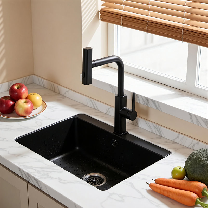 Pull Down Kitchen Faucet with 360° Swivel  Sprayer - 3 Spray Modes with Horizontal & Vertical Water Flow