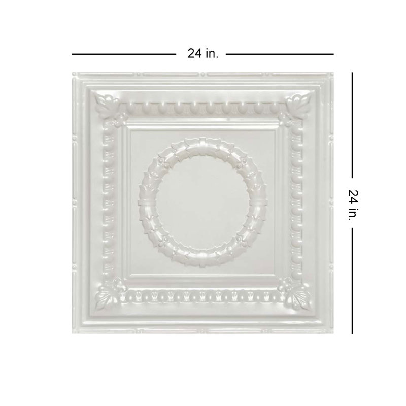 Carreau de plafond en fer-blanc clouté 2 pi x 2 pi Victory, Coquille d'œuf