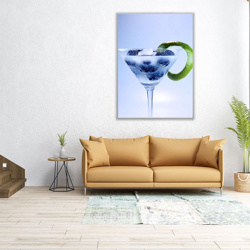 Berries and Gin 1 - reproduction d'art sur toile, H 24 po x l 18 po
