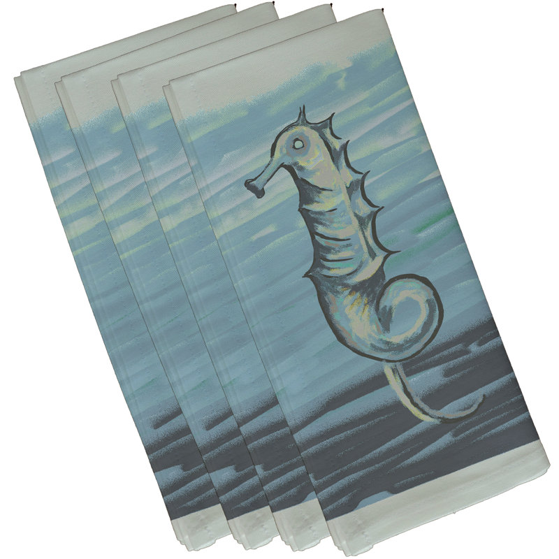 Decorative Napkin Set, 18" W x 18" L, Off-White