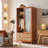 Simple Solid Wood Rattan Wardrobe