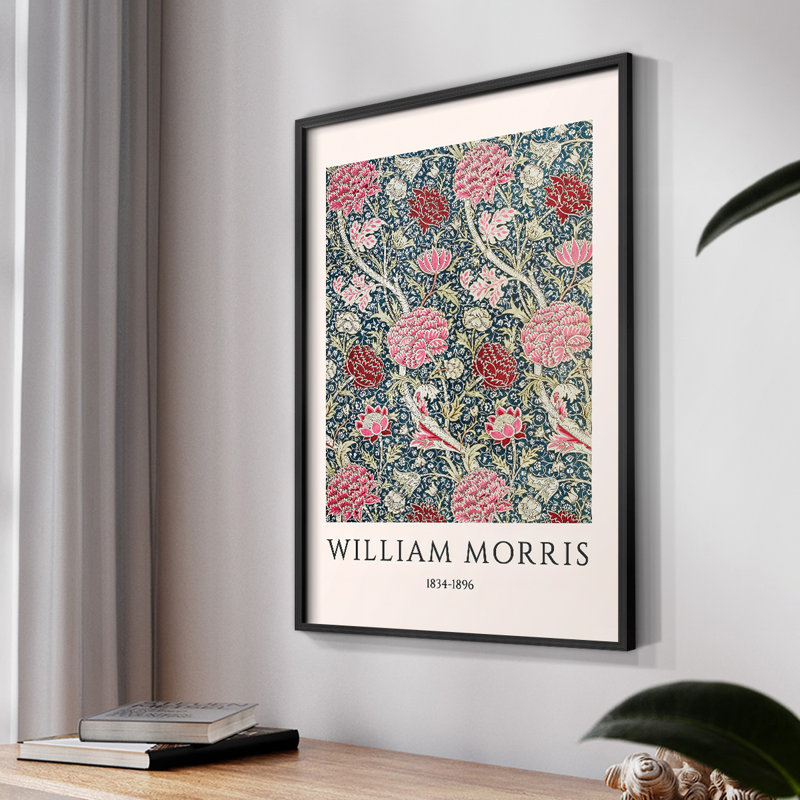 William Morris, reproduction encadrée CI, Noir, H 14 po x l 11 po
