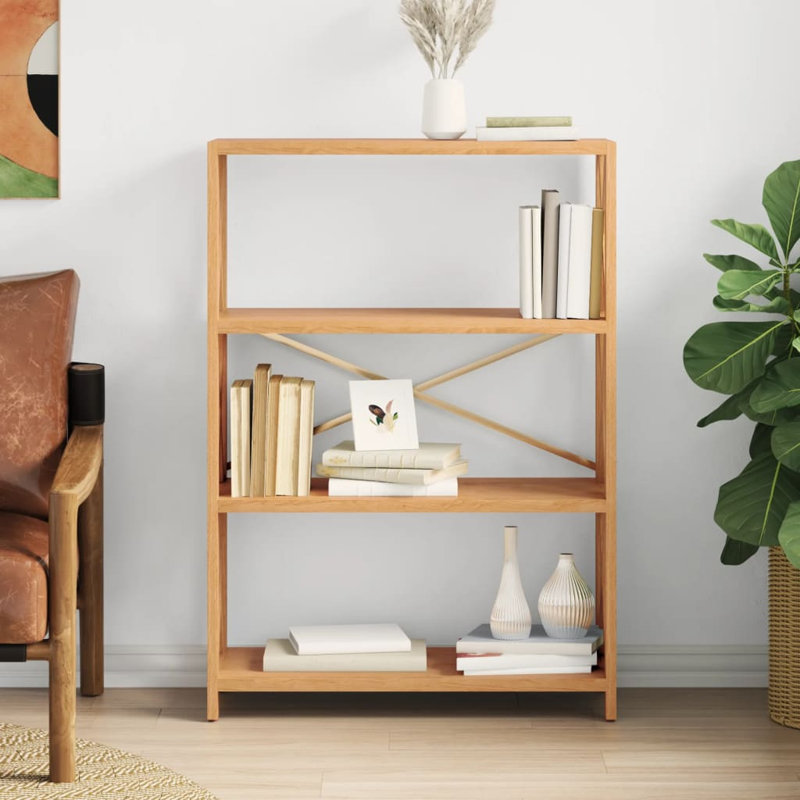 Vidaxl 3-Tier Shelf 31.5"X11.8"X30.7" Solid Wood Oak, (3 tablettes) H 44,1 po x l 31,5 po x P 11,8 po