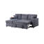 Ensemble de canapé convertible modulaire convertible en velours côtelé gris foncé-121105607