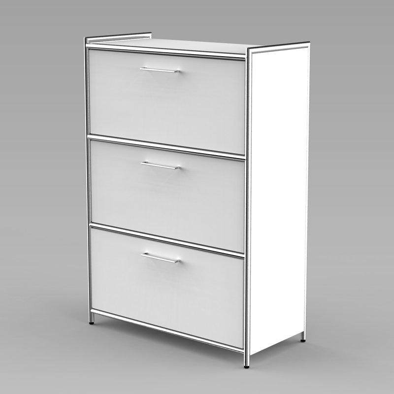 3 -Shelf, White