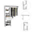 Manchester 150 Closet System with Metal Rod, 5 Open Shelves, and 1 Drawer-131454239