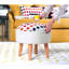 Élégant pouf bohémien avec pieds en bois, couleur blanche | 50% coton / 50% polyester, 16,5 po x 18,1 po | Éponge orthopédique 2,2 lb (35 po) | Parfait pour les espaces de décoration et de divertissement du Sud-Ouest