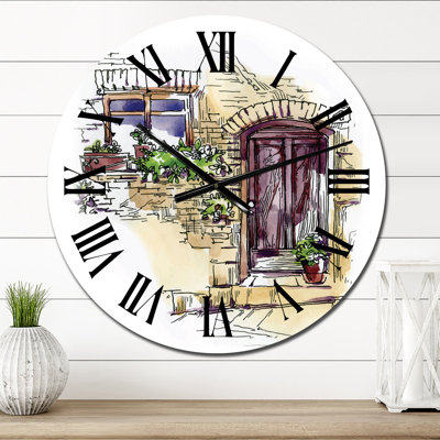 Vintage Old Europe View III - Vintage Wall Clock