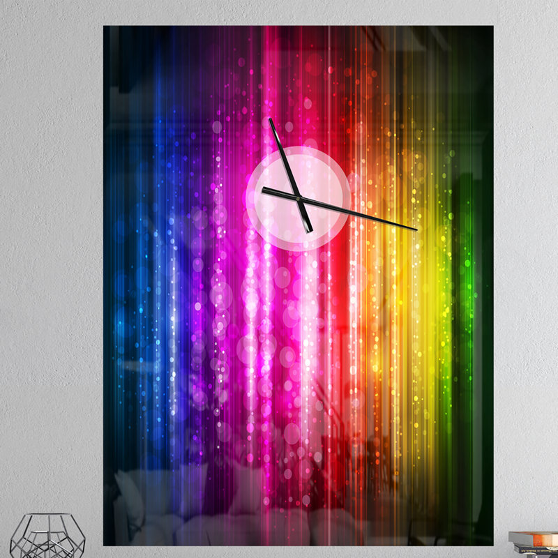 Fond lumineux - horloge murale moderne, Très grand