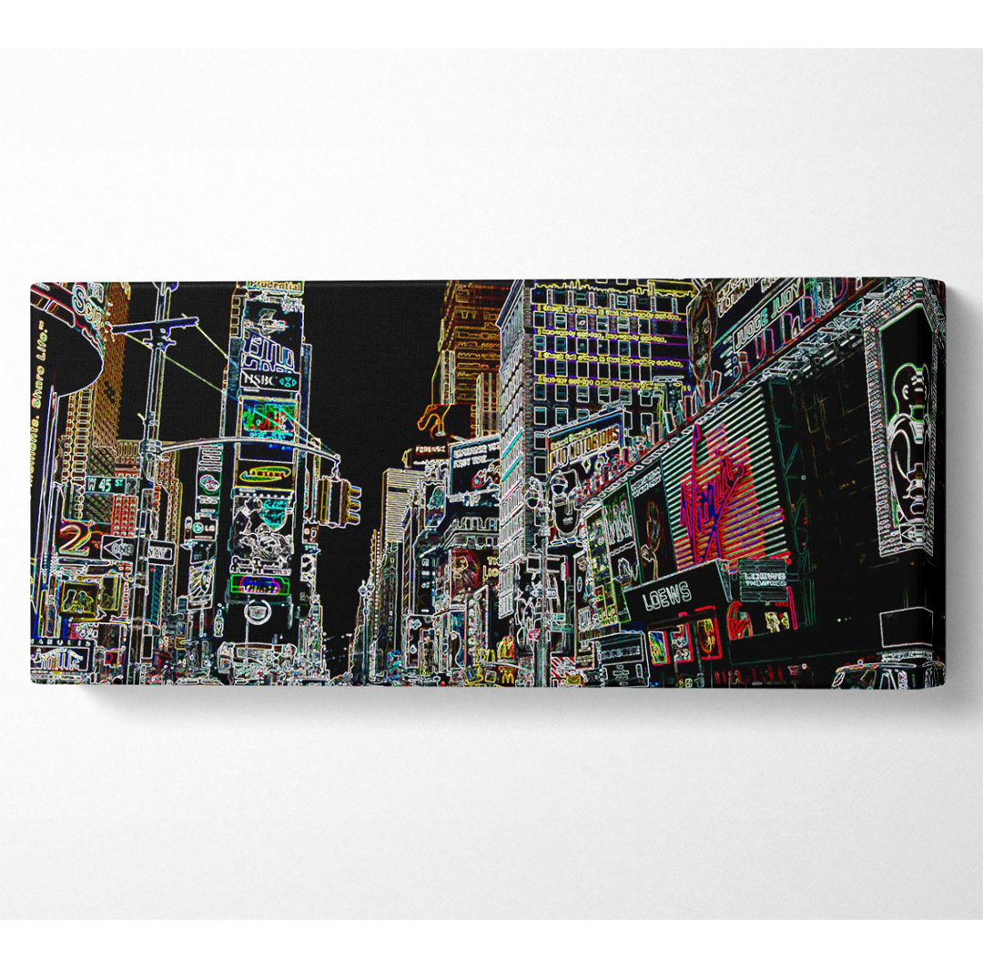 New York Times Square Psychedelic - Kunstdrucke auf Leinwand