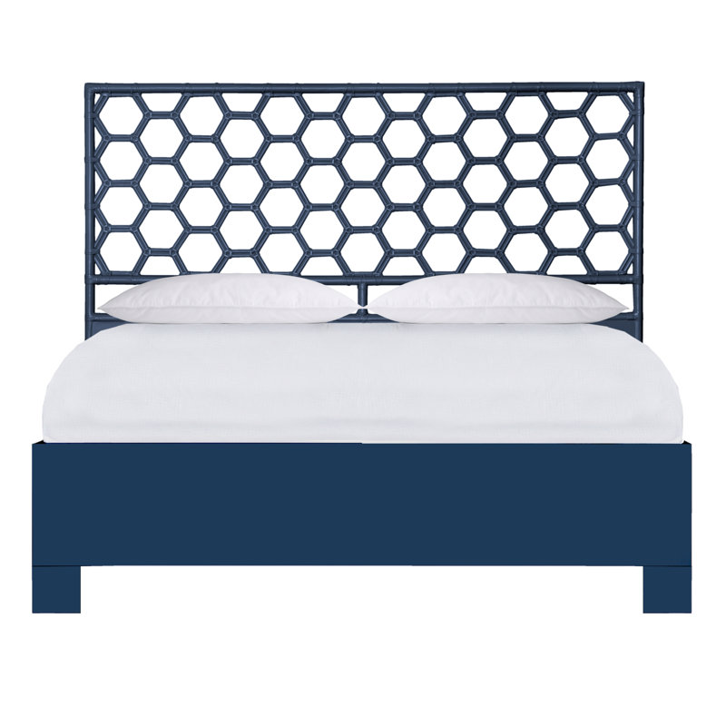 Lit standard Honeycomb, Très grand, Bleu marine