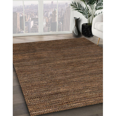 Tapis abstrait brun foncé