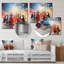 Bleu synchronisé Dance Rhythms - art mural en métal Dance-1625241804