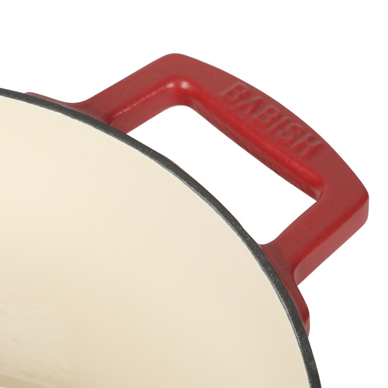 Cocotte en fonte émaillée 6 pintes Babish, Rouge