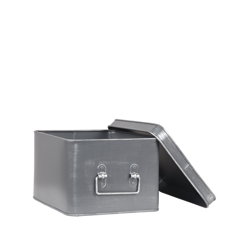 Borough Wharf Box, Antique Grey, 16cm H x 27cm W x 21cm D
