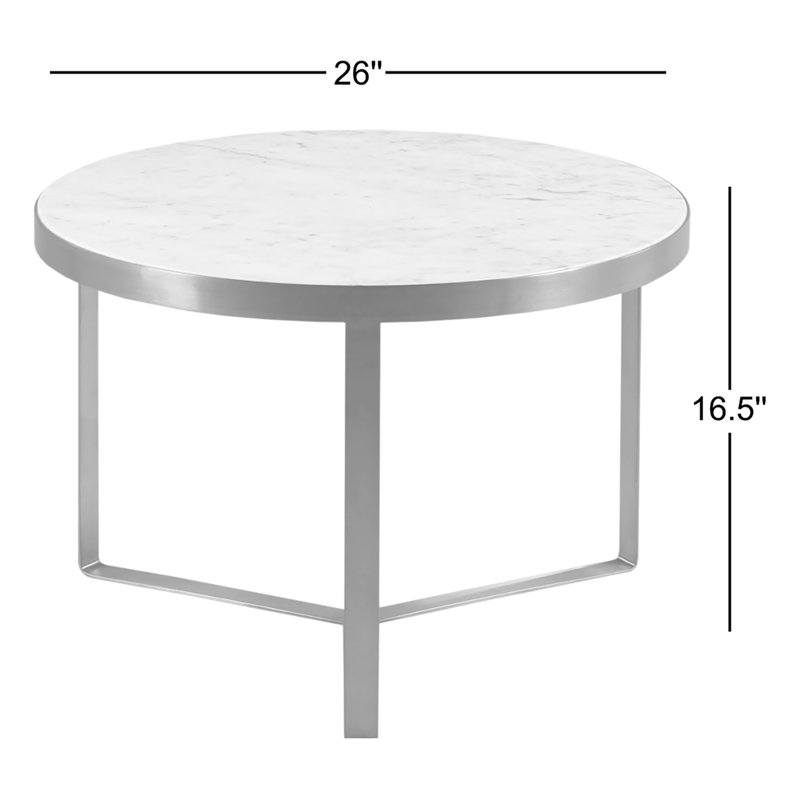 Satin Brass Marble Coffee Table