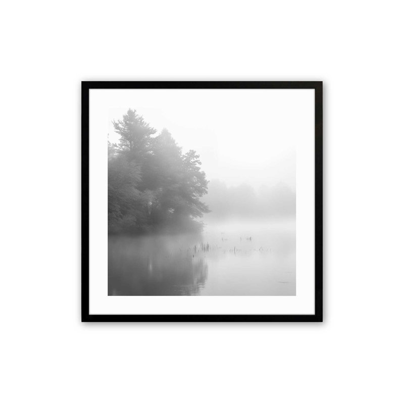 «Misty Enigma», reproduction d'art, H 13,5 po x l 13,5 po, Cadre noir satiné