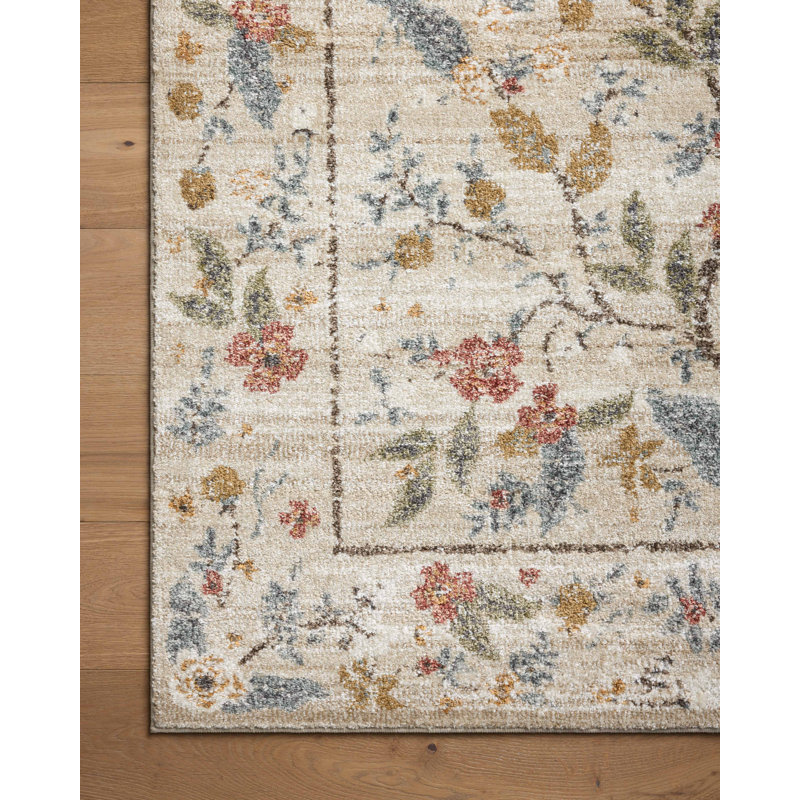 Rifle Paper Co. x Loloi Laurel Cream Area Rug, Rectangle 7'10" x 10'