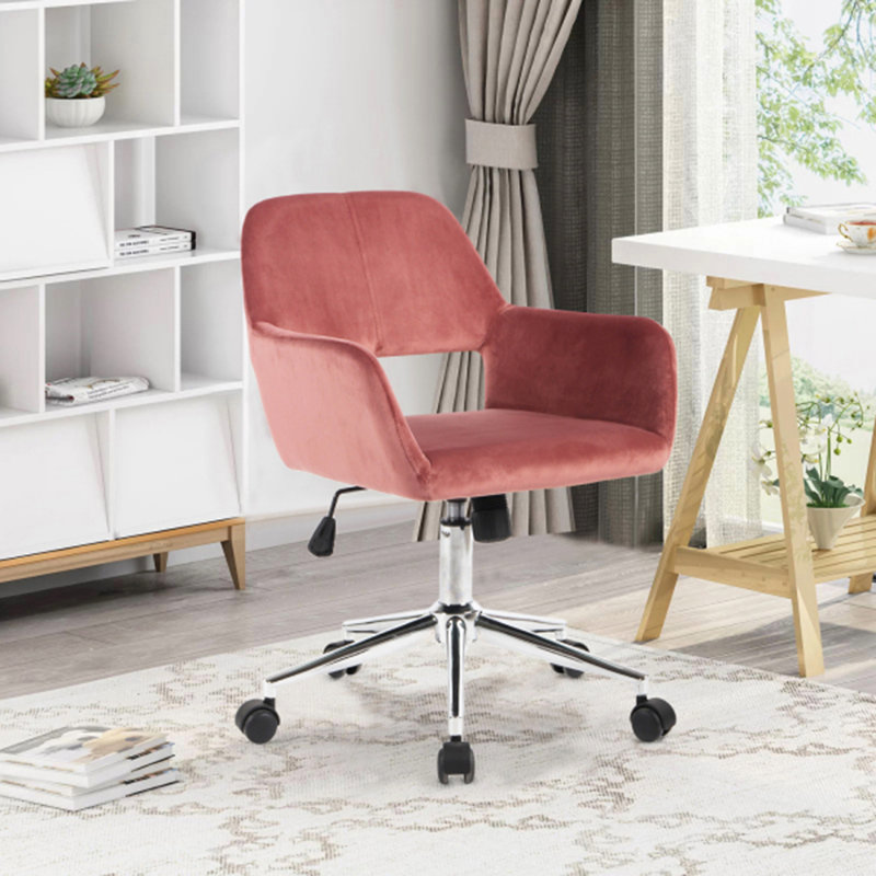 Chaise de bureau Requita, Rose