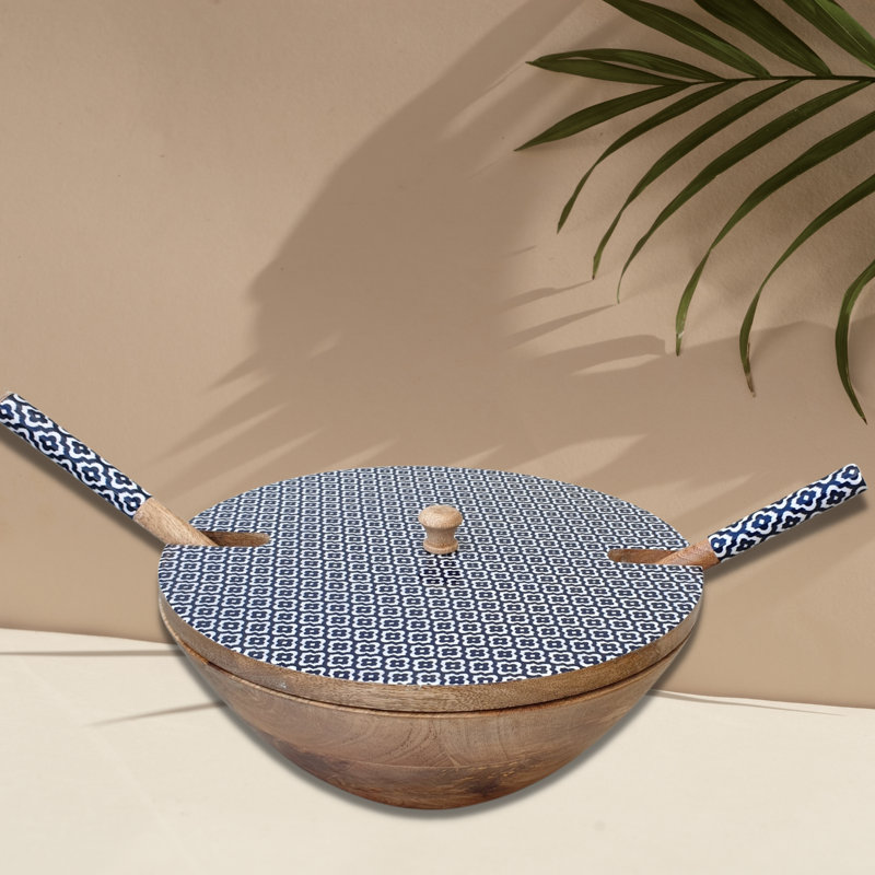 Gracie Oaks Bottineau Wood Serving Bowl