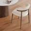 Ensemble de table de salle à manger à piédestal de taille moyenne avec chaises ergonomiques en similicuir-130030579-130030583-130030584