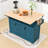 Kitchen Cart with Dual Drop Leaf, Rolling Design, Power Outlet and Ample Storage on 5 Wheels-142987503