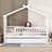 Zhayne Wooden House Bed with Trundle-1451600462-1451600449