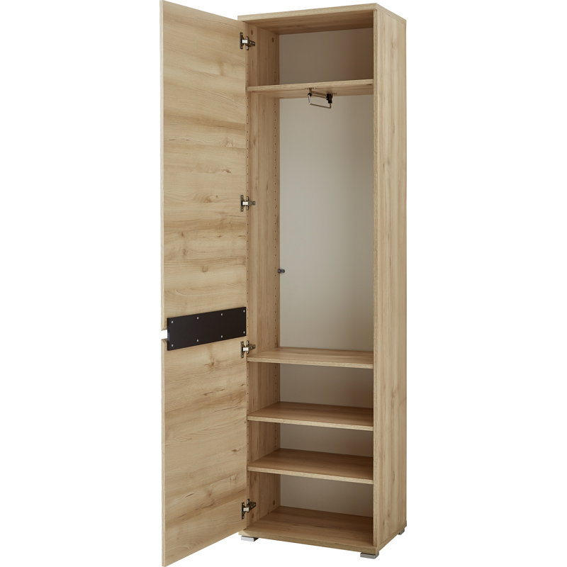 Derron 1 Door Manufactured Wood Wardrobe