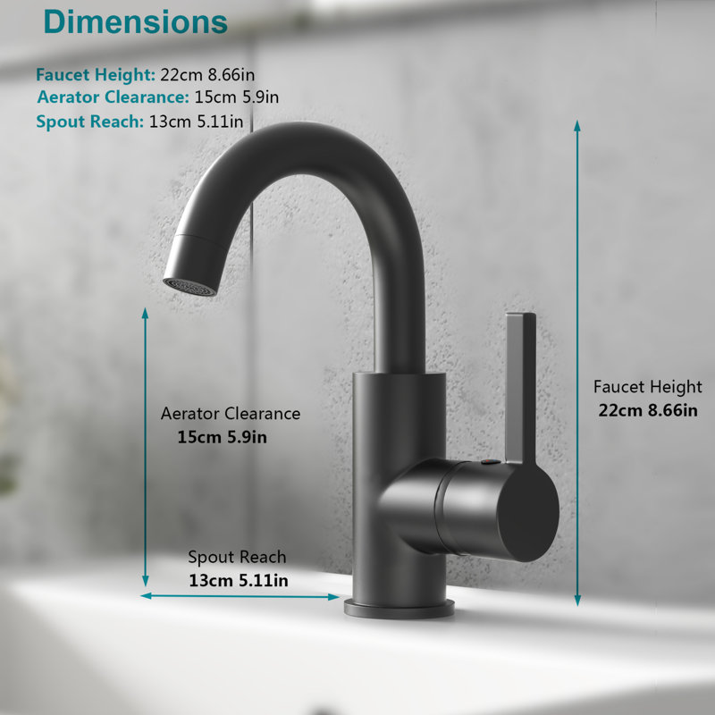 Single-handle Bathroom Faucet, Black