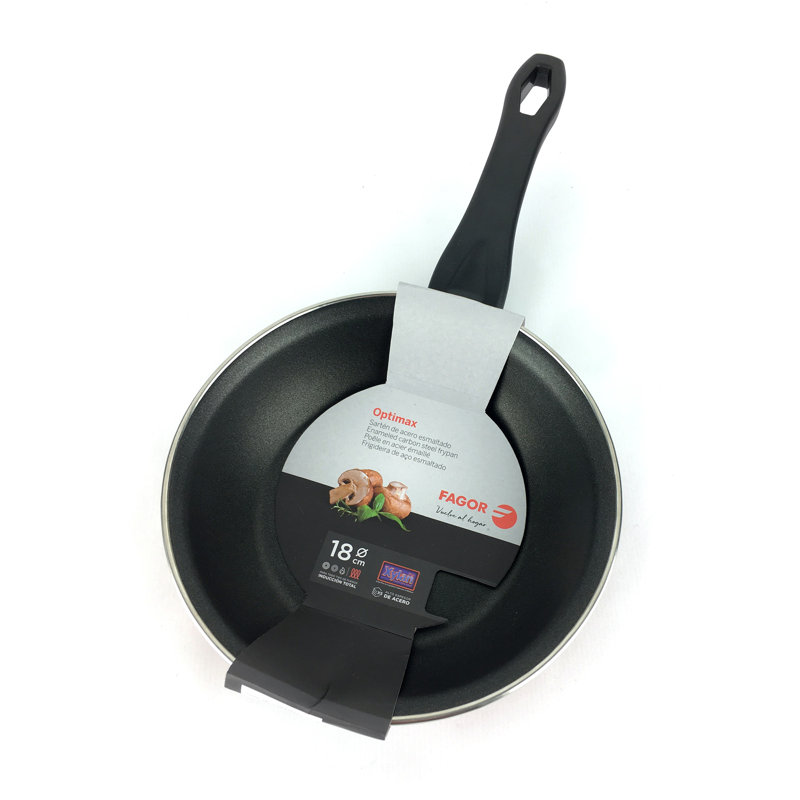 Poêle à frire antiadhésive en aluminium Fagor Optimax, L 7,1 po, Noir