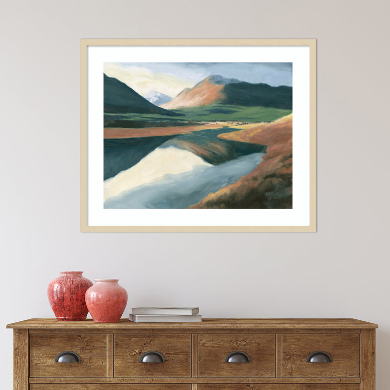 High North par James Wiens - peinture encadrée, L 33 po x H 27 po, Cadre naturel