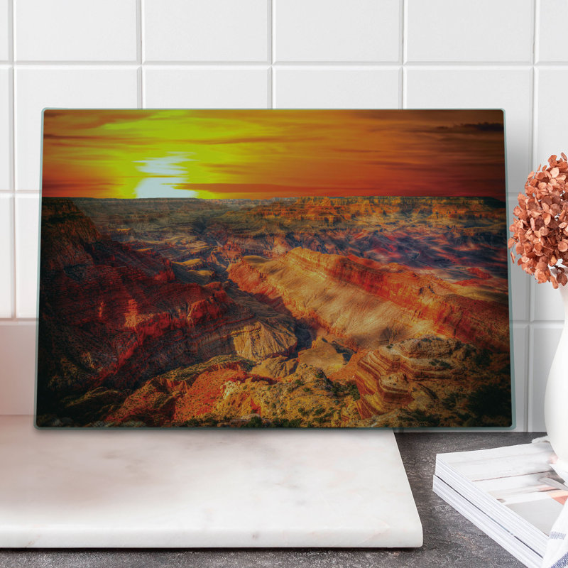 Planche à découper Ambesonne American Grand Canyon Grand Horizon Orange