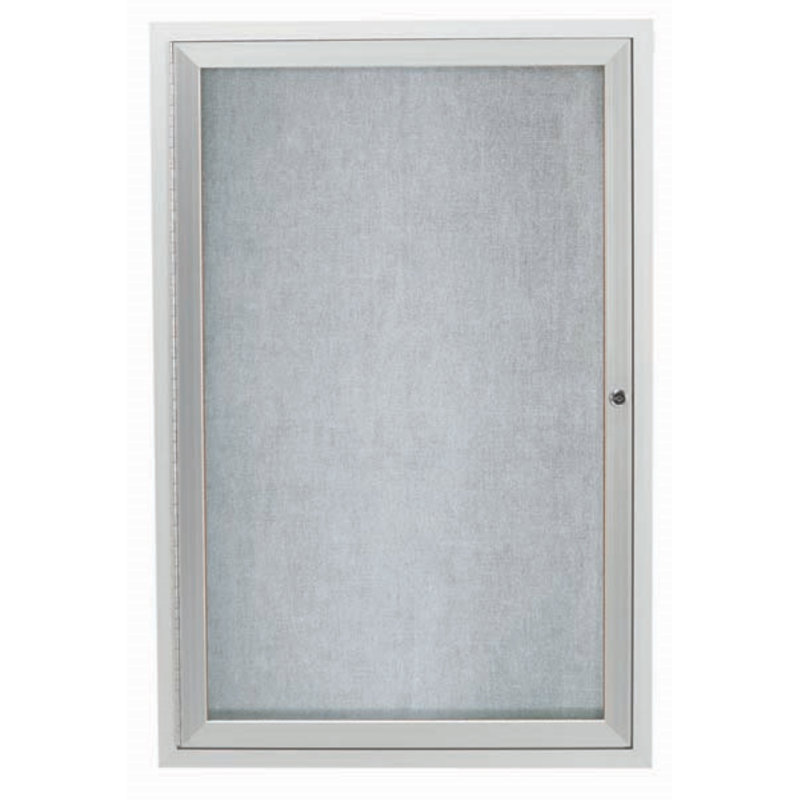 Tableau d'affichage mural extérieur pour l'extérieur, Aluminium anodisé satin transparent, Un, H 24 po x l 18 po