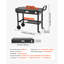 Chariot de gril extérieur, table de cuisson de table de 31,0 po x 17,0 po, table de cuisson extérieure pliable avec porte-mouchoirs, roues, support à outils magnétique, tables de préparation pour pique-nique, cuisine, cour