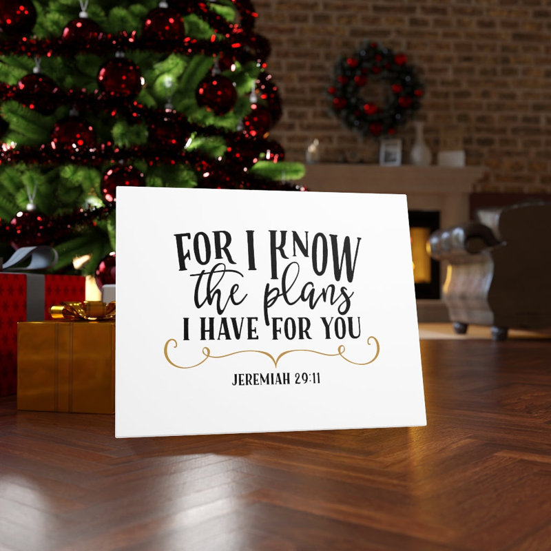 The Plans I Have For You Jeremiah 29:11 - Wrapped Canvas Print, 61cm H x 76cm W