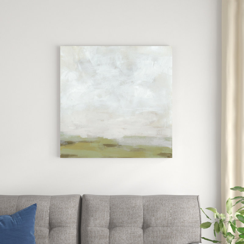 " Moss Horizon I " by June Erica Vess Painting Print, 30" H x 30" W  