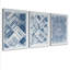 Motif géométrique abstrait bleu, impression sur toile, ensemble de 3-1162900666