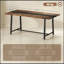 Table de salle à manger 70,9 "industrielle avec grand plateau pour 8 personnes