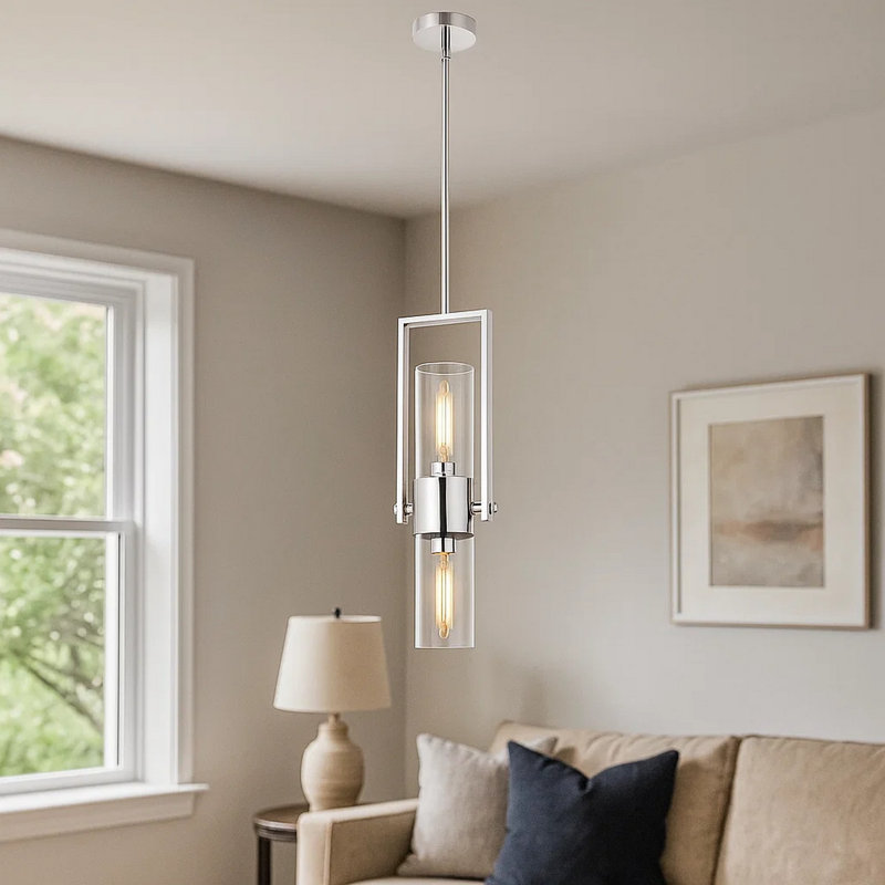 Luminaire suspendu cylindrique simple à 1 lumière Tylann