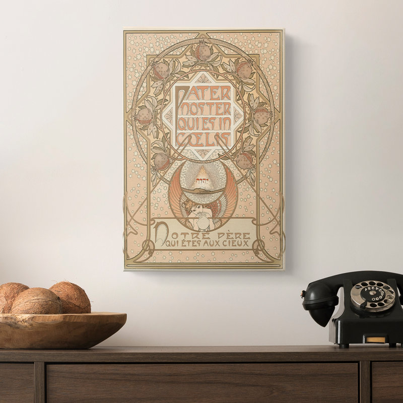 «Pater Noster», toile tendue par Alphonse Mucha, 12 x 18