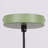 1-Light Dimmable Gray-Green Scalloped Petal Metal Pendant Light-64811491