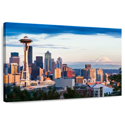 Skyline de Sirci Seattle et Mont Rainier