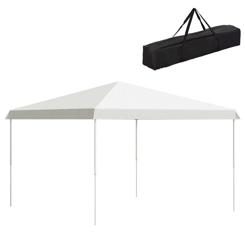 Outsunny 13' X 13' Pop Up Canopy Tent, Instant Sun Shelter, Tents For Parties, Height Adjustable, With Wheeled Carry Bag For Outdoor, Garden, Patio, Parties