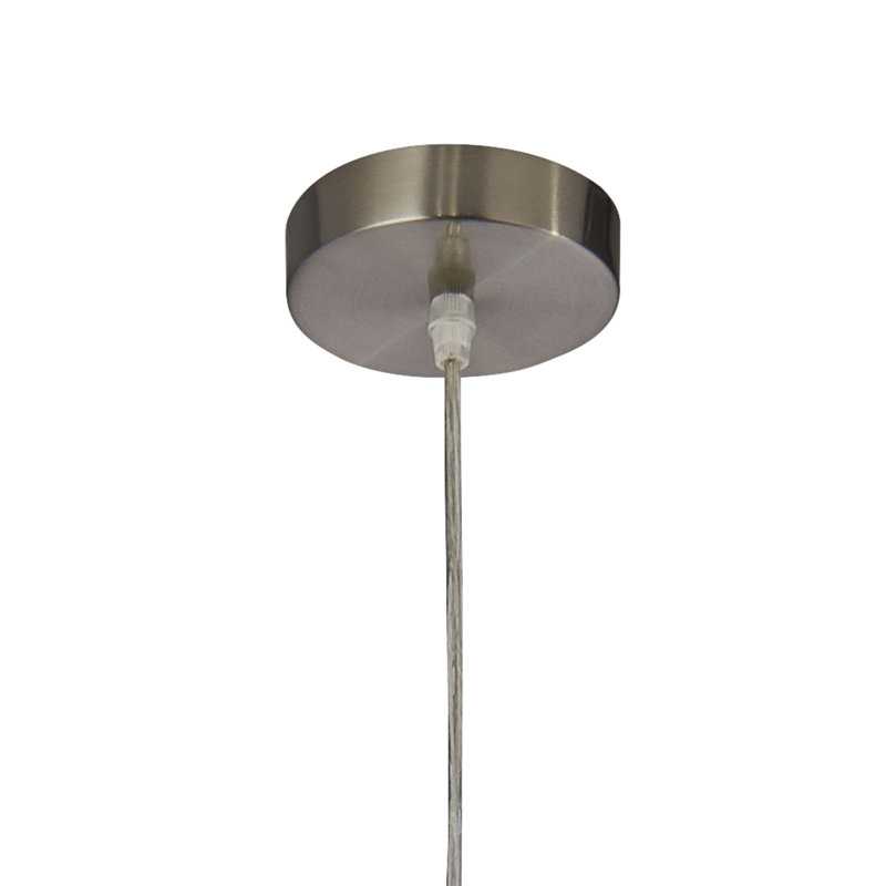 Giorgia 1-Light Single Chandelier, Satin Nickel, Clear
