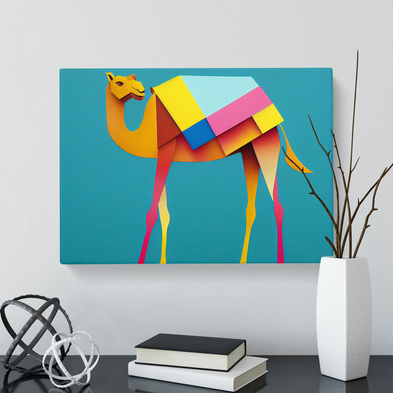 XXX-H1022-WF-8419X Stunning Camel Abstract - Wrapped Canvas Print
