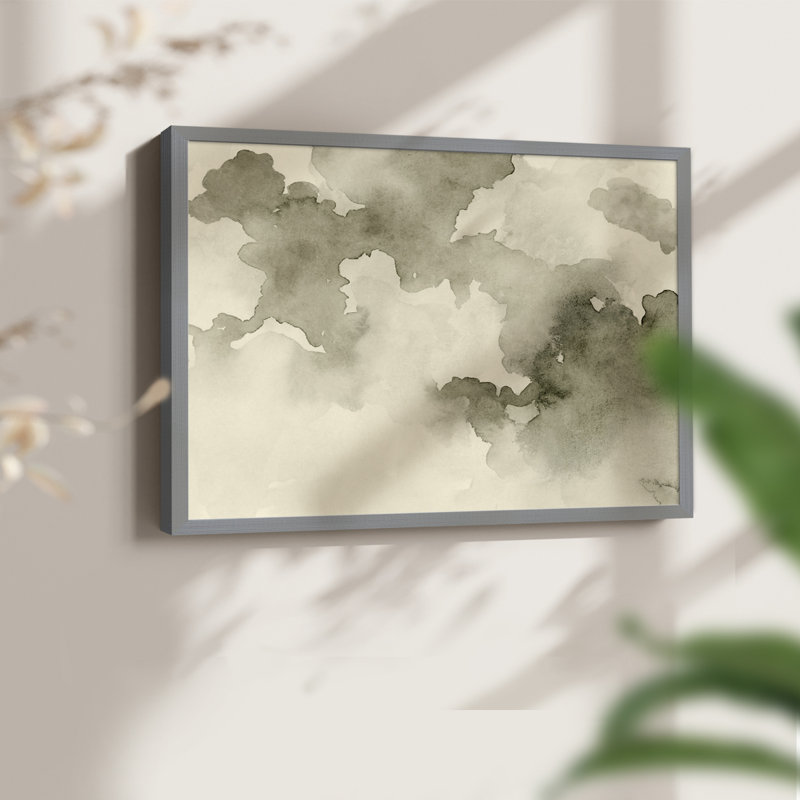 Antique Sky II -Framed Print - Restickable, Gray, 22" H x 28" W